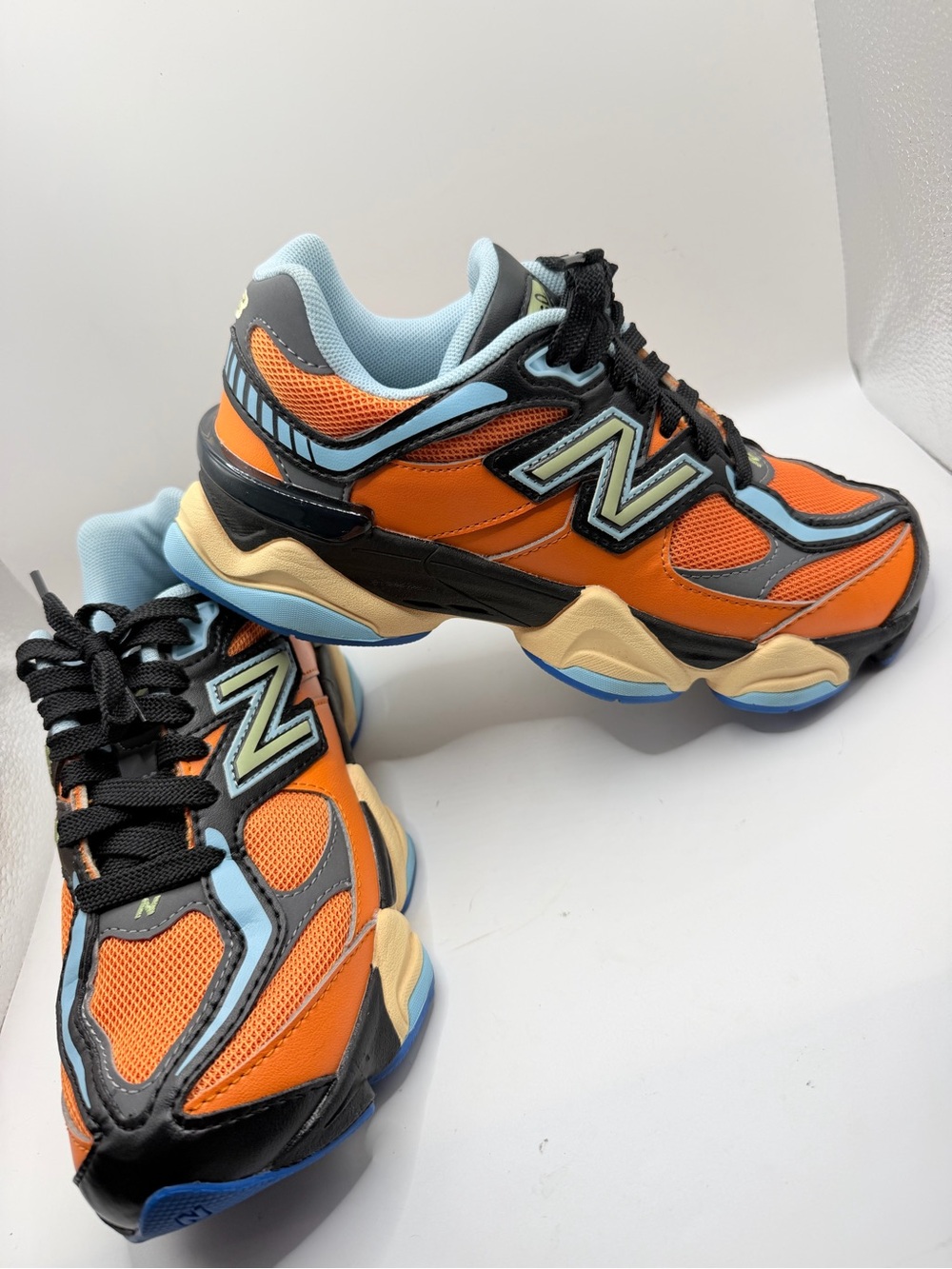 New Balance Kids Orange, Black & Light Blue Athletic Sneakers